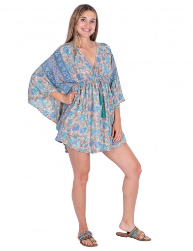 Boho Style Silk Dress