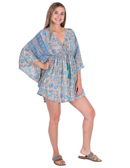 Seidenkleid im Boho-Stil