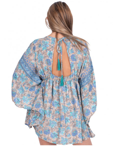 Boho Style Silk Dress