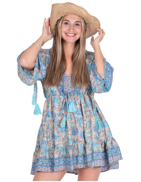 vestido-boho-con-mangas-estampado-flores