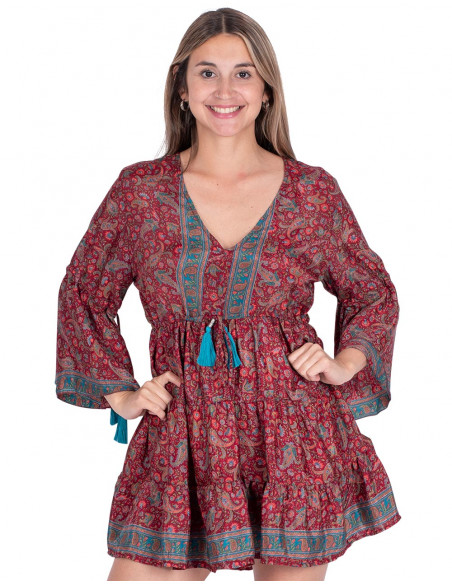 Boho-Kleid mit Paisley-Print