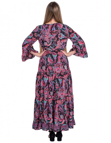 Langes Kleid mit Ärmeln