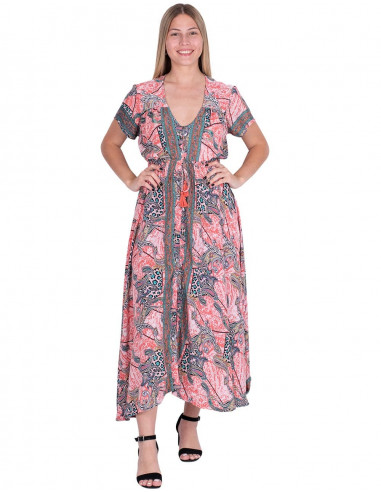 Geknöpftes Seidenkleid