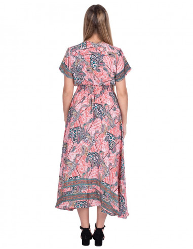 Buttoned Silk Dress