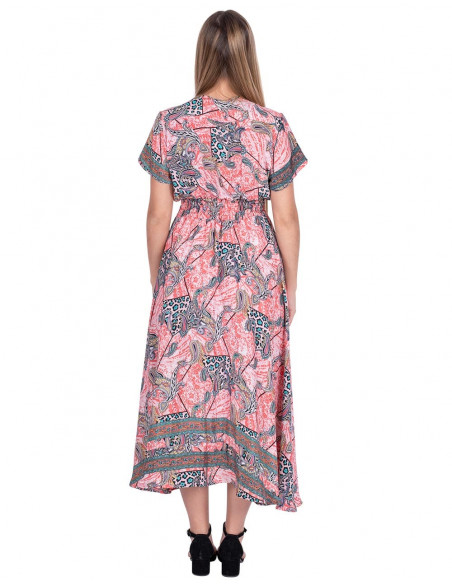 Geknöpftes Seidenkleid