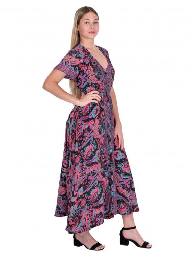 Schwarzes Kleid, rosa... 2