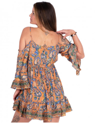 Seidenkleid mit Flug