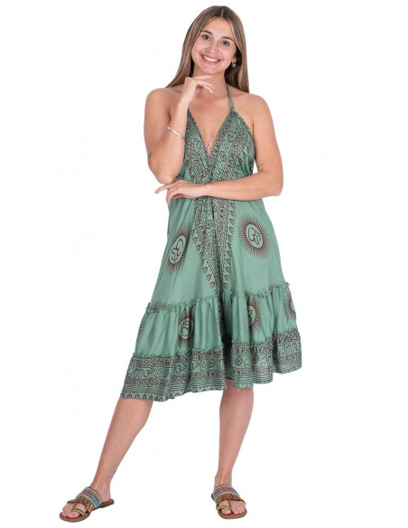 Robe en coton avec symbole Om