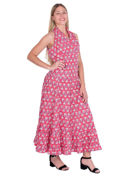 Langes Baumwollkleid