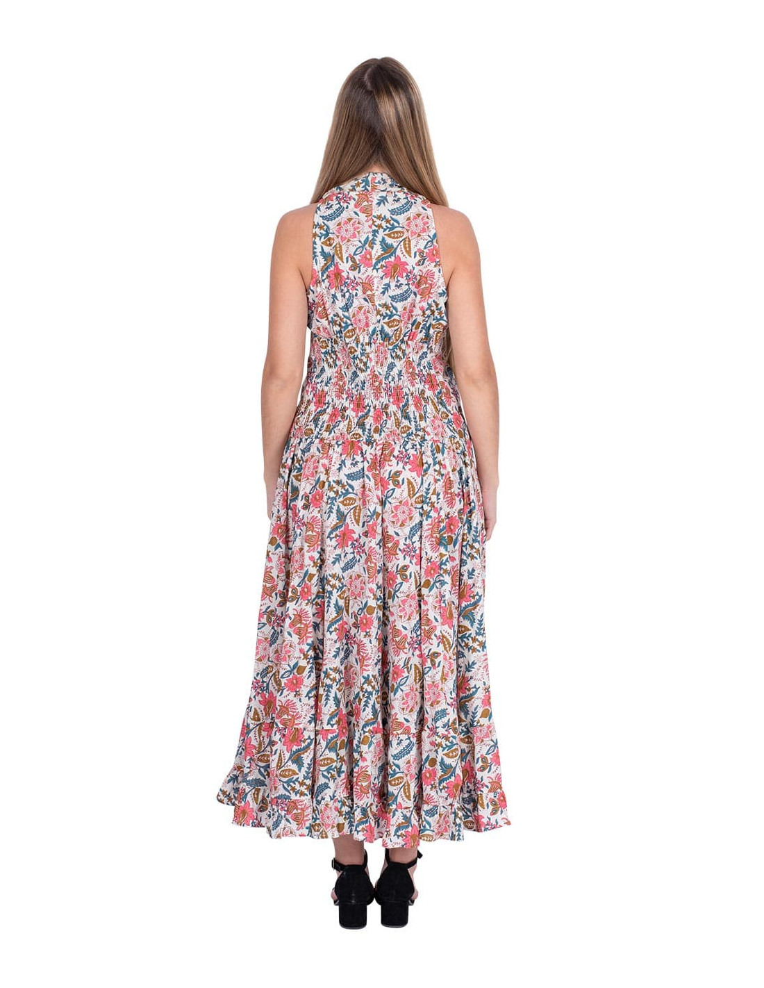 Vestido Algodon Flores Tienda Hippie
