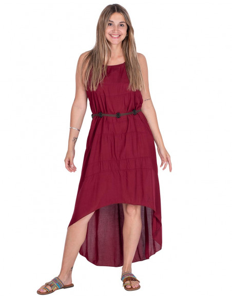 vestido-burdeos-corto-adelante-largo-atras