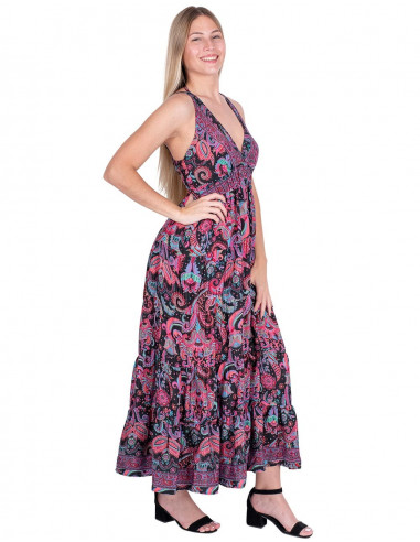 Robe en soie imprimée