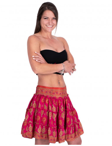 falda-corta-roja-con-volantes-mujer 2