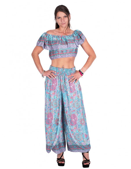 Printed Crossed Pants