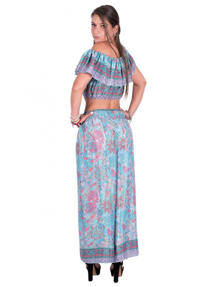 Printed Crossed Pants