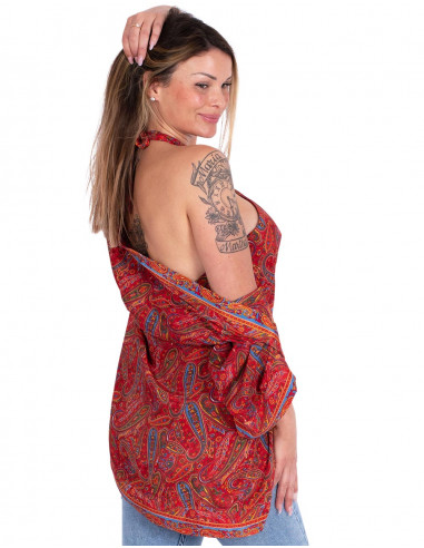 Silk Top + Kimono Set