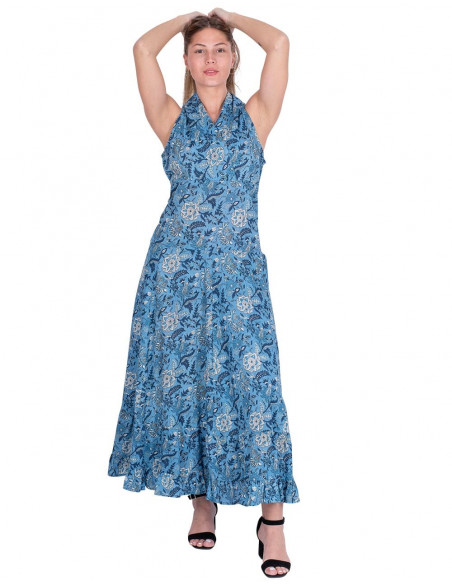 Abito lungo in cotone