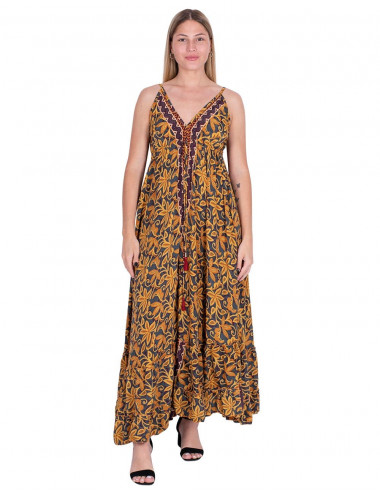 Vestido longo babado nas...