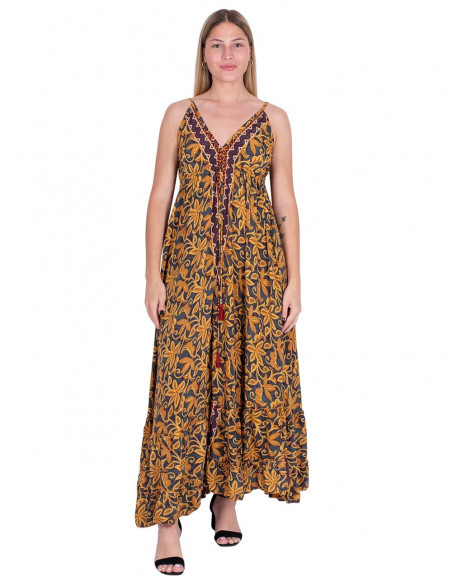 Long Dress Ruffle Back