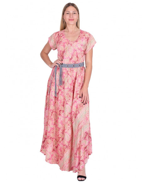 Vestido tamanho grande rosa