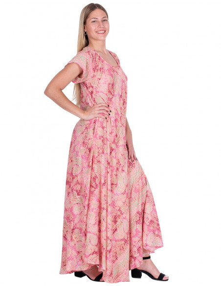 Vestido tamanho grande rosa
