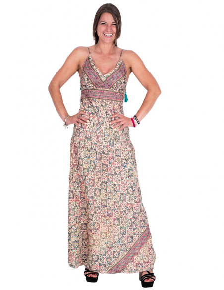 vestido-largo-tubo-estampado-beige