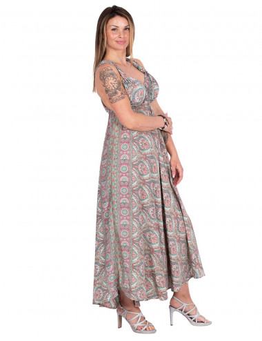 Vestido longo de seda original 2