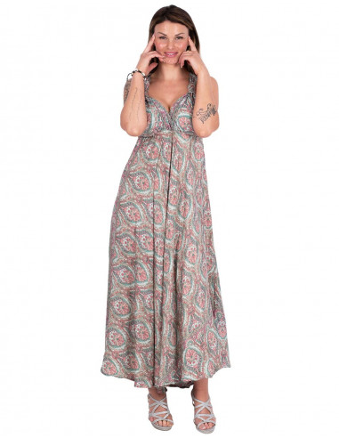 Original langes Seidenkleid