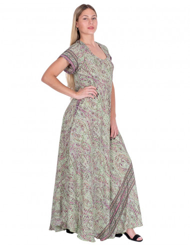 Seidenkleid mit Ärmeln 2