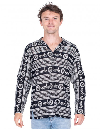 Chemise kurta noire 2