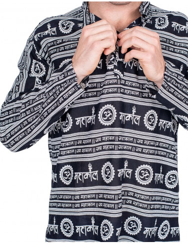 Camicia Kurta nera