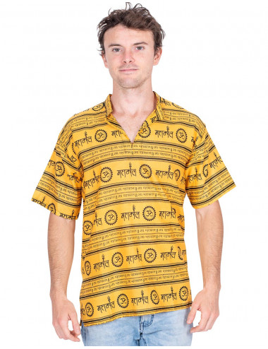 Camicia etnica gialla