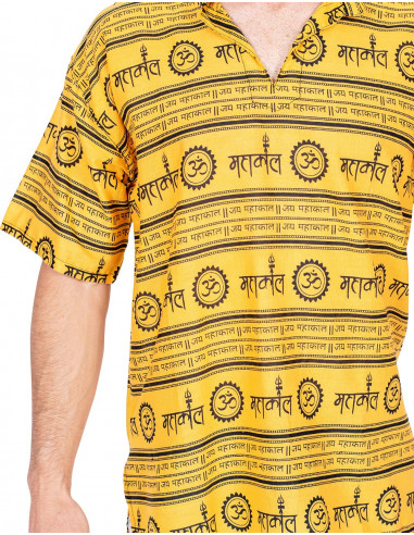 Chemise Ethnique Jaune