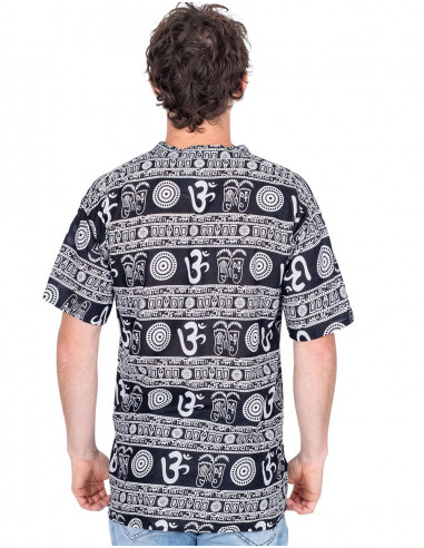 Chemise noire symbole Om