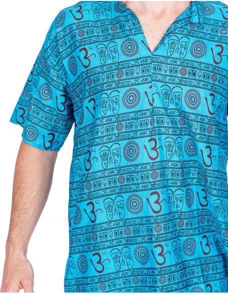 Chemise fermée bleu clair