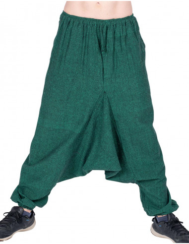 Rustikale grüne Hippie-Hose