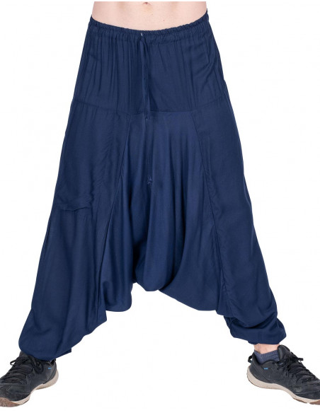 Pantaloni di cotone blu