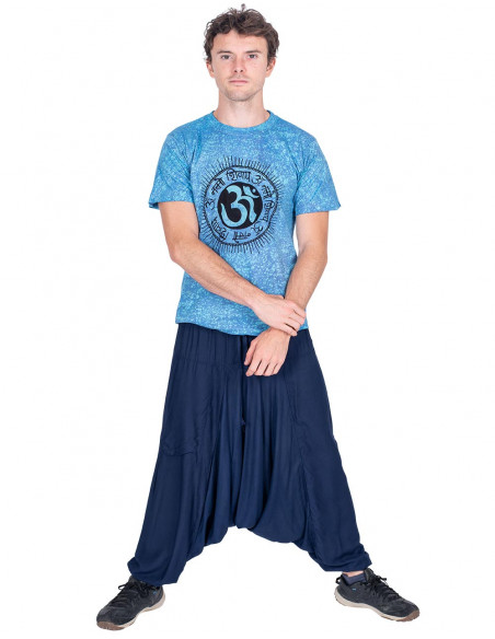 Calça de algodão azul