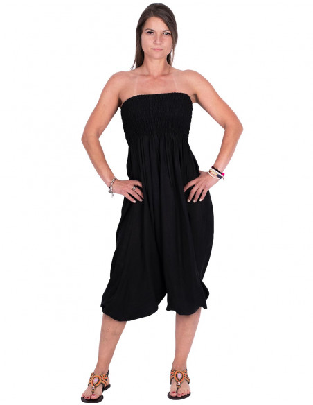 Vielseitiges Kleidungsstück aus schwarzem Rayon