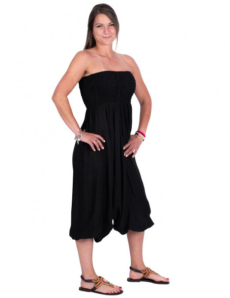 Roupa Versátil de Rayon Preto