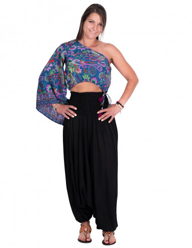 Vielseitiges Kleidungsstück aus schwarzem Rayon