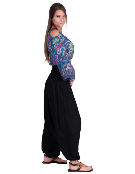 Indumento versatile in rayon nero