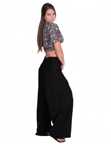 Schwarze Viskosehose