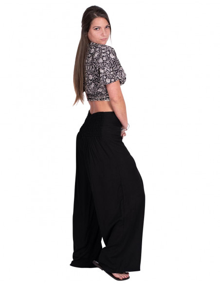 Black Viscose Pants
