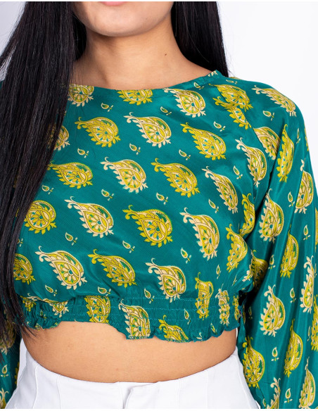 Green Silk Top
