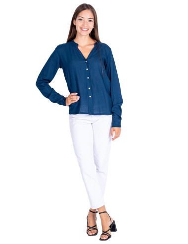 Camicia in rayon blu 2