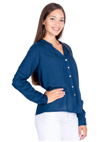 Camicia in rayon blu