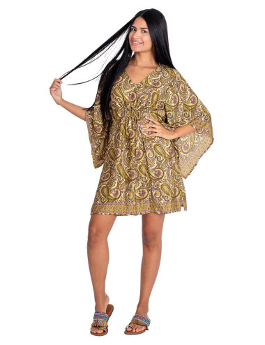Robe courte à manches