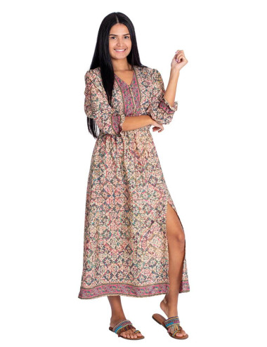 Bedrucktes Seidenkleid