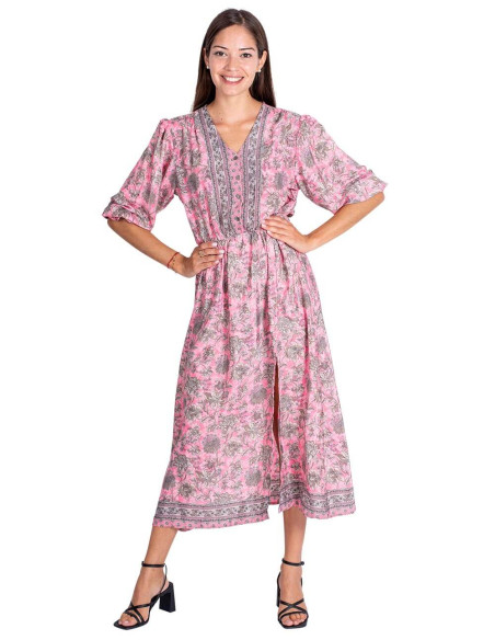 Robe mi-longue décontractée